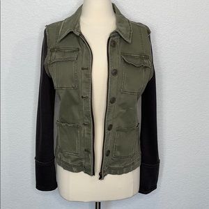 Free People military jacket sweatshirt sleeves